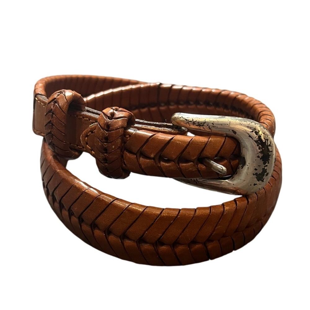 Brighton 65106 Rio Weave Brown Woven Leather Wrapped Braided Western Cowgirl 28